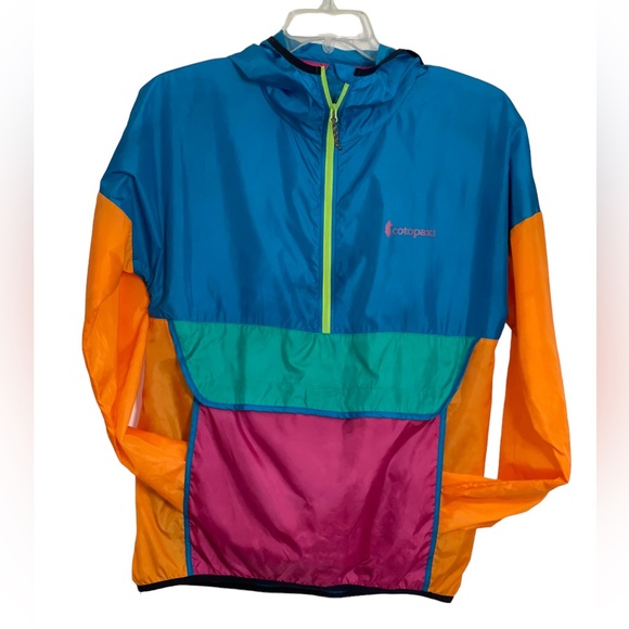 Cotopaxi Teca 1/2 zip Anorak color block hooded windbreaker. Size medium GUC - Picture 3 of 8